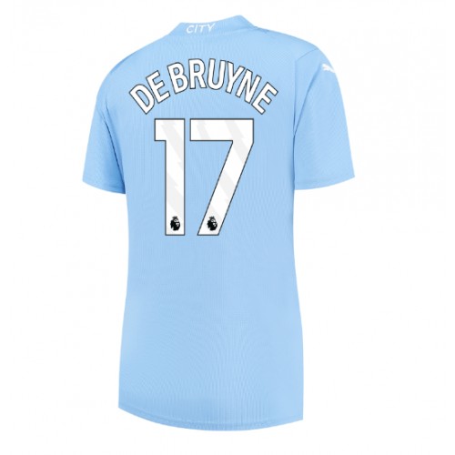 Dres Manchester City Kevin De Bruyne #17 Domaci za Žensko 2023-24 Kratak Rukav